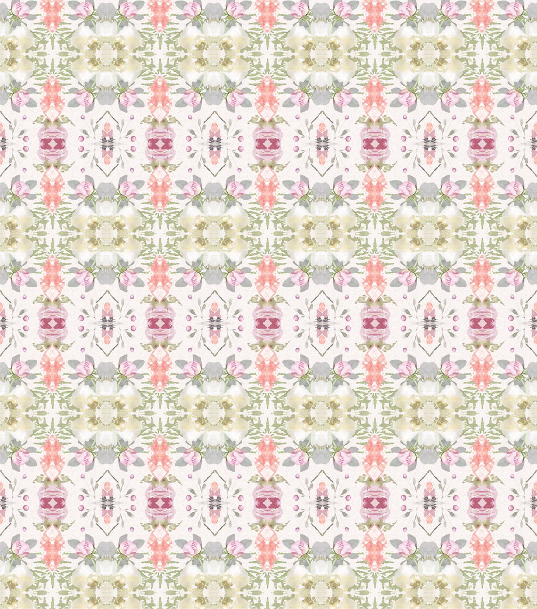 Suzanne Nicoll Mirrored Geometric Cotton Fabric